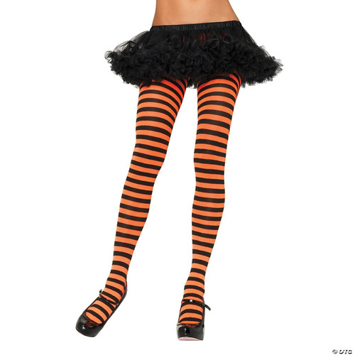 Women's Nylon Striped Tights Costume - One Size Fits Most