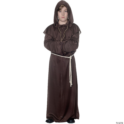 Boy's Brown Monk Robe Costume