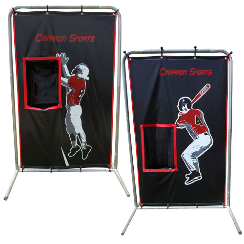 New Cimarron Baseball/Softball 2-Sport Catcher Vinyl Backstop With Frame