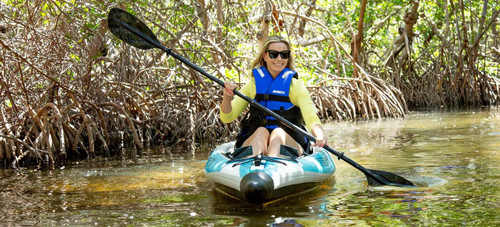 Sea Eagle EZLite 10 Inflatable Kayak Pro Carbon Package With TBS Seat, 8' Paddle