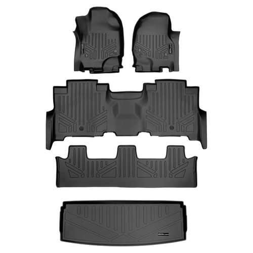Smartliner Floor Mats - Cargo Liner Behind 3Rd Row Set Fits 18-21 Expedition