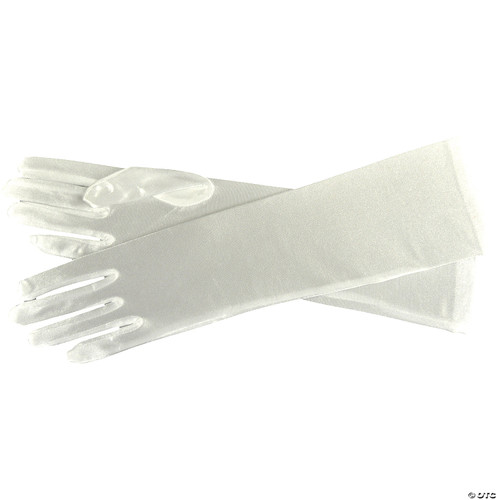 Elbow Length Satin Gloves Costume Accessory - One Size Fits Most