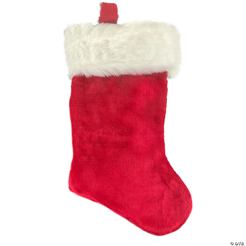 Plush Red Santa Stocking 18 Inch
