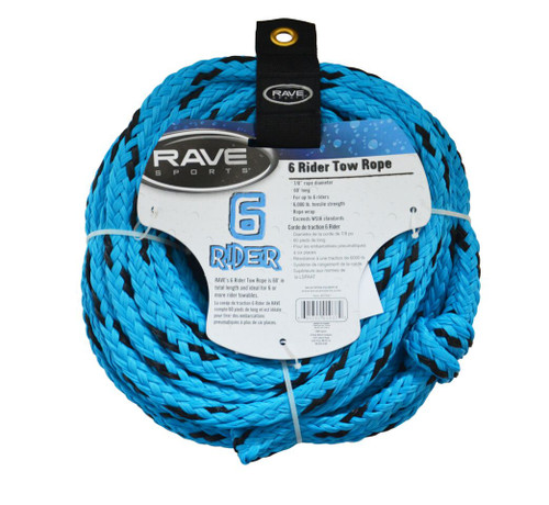 Rave Sports 1-Section 6-Rider Tow Towable's Rope Which Exceeds WSIA standards Rave Sports 1-Section 6-Rider Tow Towable's Rope Which Exceeds WSIA standards