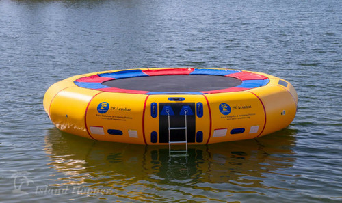 Island Hopper 20' Acrobat Water Trampoline With Heavy Duty Ladder, Yellow