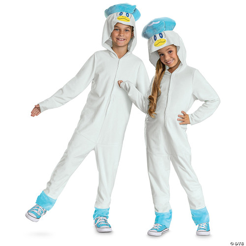 Disguise Quaxly Costume for Kids, Official Pokemon Hooded Jumpsuit Costume,