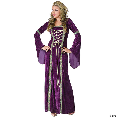 Fun World Women’s Deluxe Renaissance Lady Costume, Medium/Large 10-14, Purple
