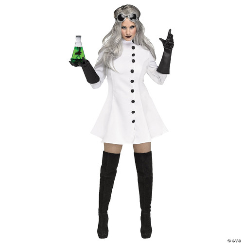 Fun World Women's Mad Scientist Adult Costume, Multi, Size L12-14