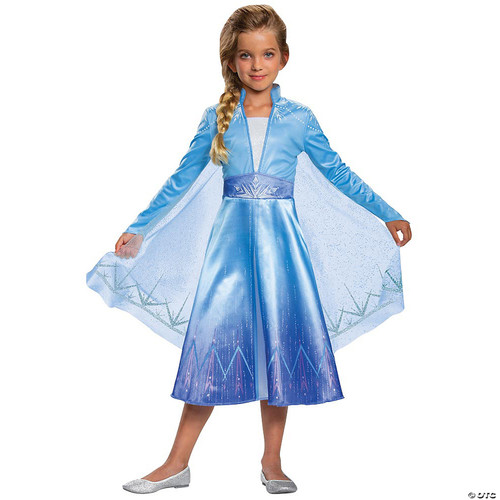 Disguise Disney Elsa Frozen 2 Deluxe Girls' Halloween Costume Blue, 3T-4T