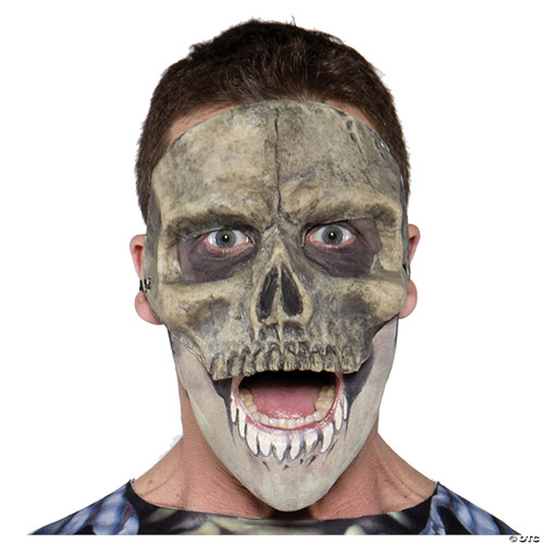 Men's Latex and Foam Skull Mask Costume - One Size Fits Most