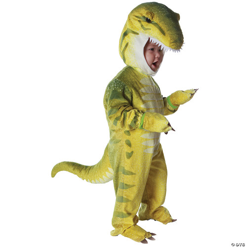 Underwraps Costumes Baby's T-Rex Costume Jumpsuit, Green, X-Large (4-6 Yrs)