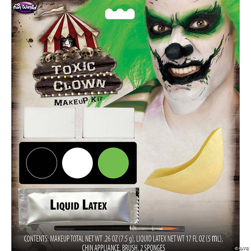 Deadly Character Toxic Clown Makeup Kit Costume