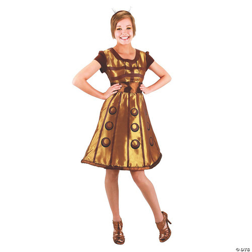Elope Women's Doctor Who Gold Dalek Dress L/XL Gold Costume