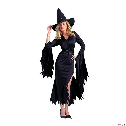 Women's Gothic Witch Costume - Available In Sizes Adult M/L (10 - 14) And Adult