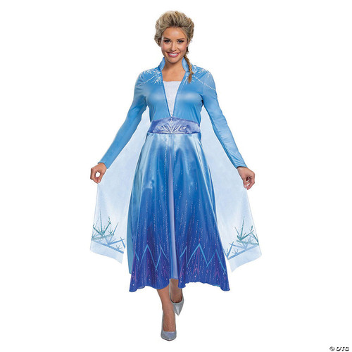 Disguise Women's Disney Elsa Frozen 2 Deluxe Adult Costume, Blue, Small