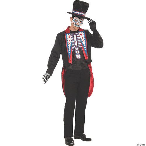 Forum Men's Day Of The Dead Costume, Multi, Standard - One Size Fits Most