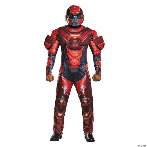 Disguise Men's Plus Size Halo Red Spartan Muscle Costume, XX-Large