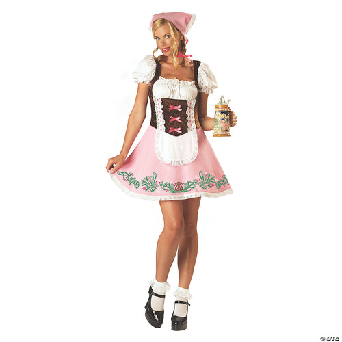 InCharacter Costumes, LLC Women's Fetching Fraulein Costume, Pink/White/Brown,