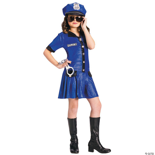 Fun World Police Chief Girls Costume, Multicolor, Large