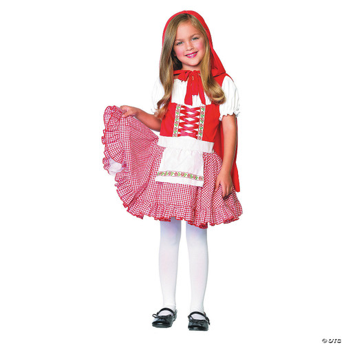 Leg Avenue Girl's 2 Pc Little Miss Red Riding Costume with Dress, Cape