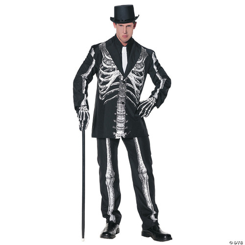 UNDERWRAPS mens Men's Skeleton Suit - Bone Daddy adult sized costumes, Black,