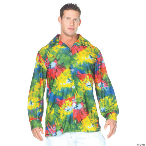 Underwraps Men's 60's Tie Dye Shirt, Multi, One Size Costume