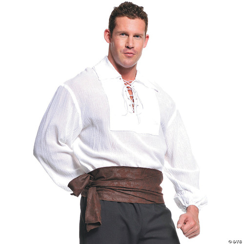 Underwraps Costumes Men's Renaissance Pirate Shirt, White, X-Large