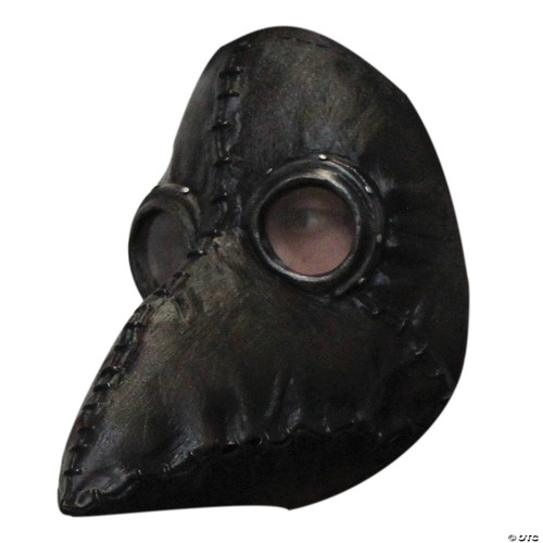 Ghoulish Productions Plague Doctor Black Mask,Adult Mask One size Latex Mask.Gas