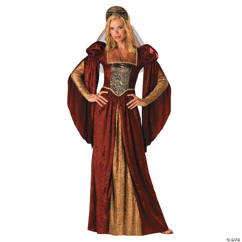InCharacter Costumes Women's Renaissance Maiden Costume, Burgundy/Gold, X-Large
