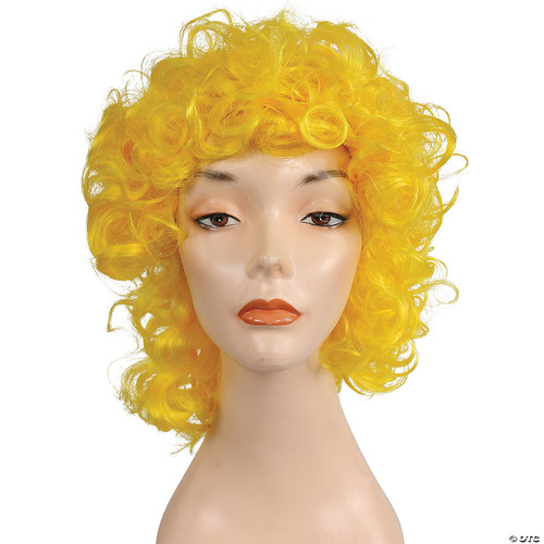 Adult Curly Clown Deluxe Wig (Yellow)