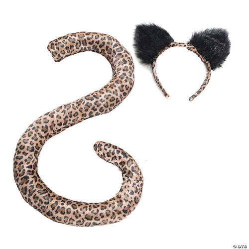 UNDERWRAPS Adult Costume Animal Tail & Ears Set - Leopard - One Size Fits Most