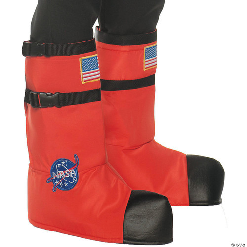 Underwraps Kid's Children's Astronaut Boot Top Covers Costume - Orange Childrens