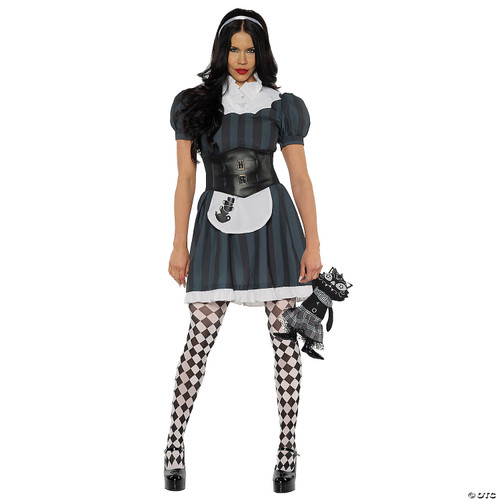 Underwraps Women's Storybook Alice Costume-Dark Wonder, Gray, Large