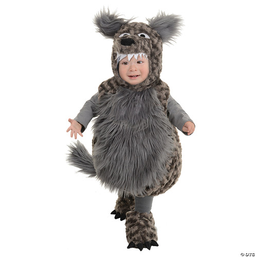 Underwraps Kids Toddler's Wolf Belly Babies Costume, Grey, Extra Small (6-12M)
