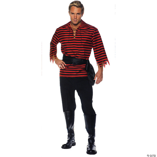 Underwraps Men's Classic Pirate Costume Set-Black/Red, One Size
