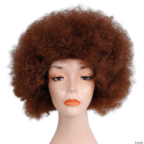Lacey Wigs Afro Deluxe Medium Brown Red Costume Wig