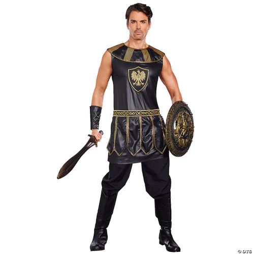 Dreamgirl Women's Deadly Warrior Costume, Black/Gold, Large