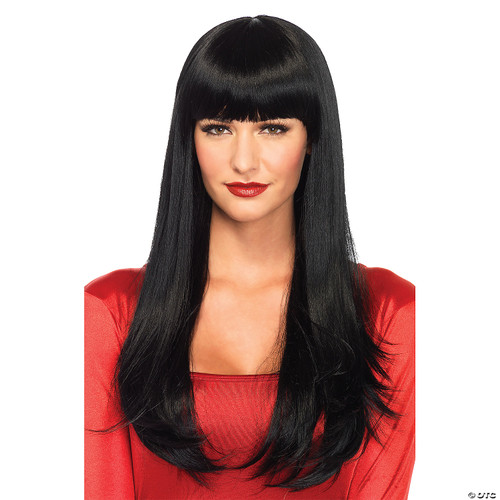 Leg Avenue Women's Long Wig, Black, One Size - One Size Fits Most