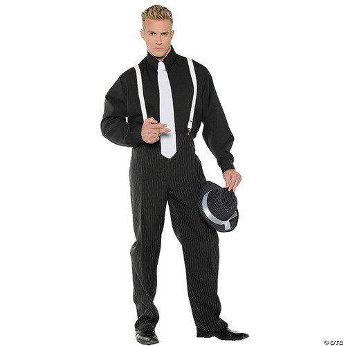 UNDERWRAPS Men's Mobster Costume - Gangster Black
