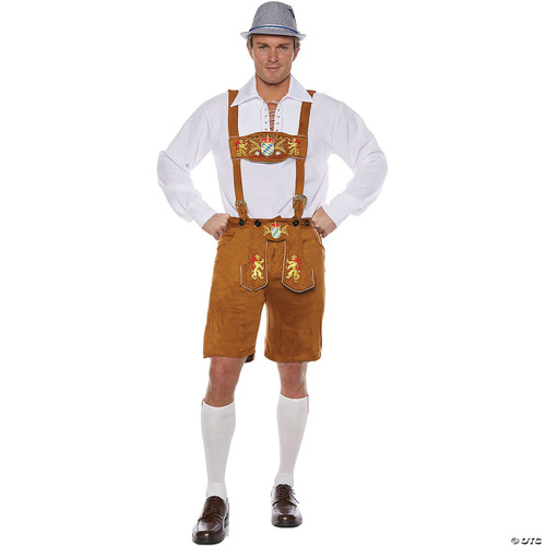 Underwraps Men's Embroidered Oktoberfest Deluxe Costume Set, Brown, One Size
