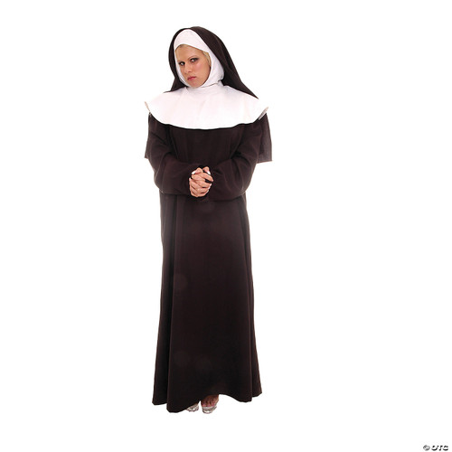 Underwraps Women's Mother Superior, Black/White, One Size
