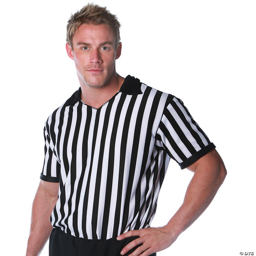 Underwraps Costumes Men's Referee Costume - Shirt, Black/White, XX-Large