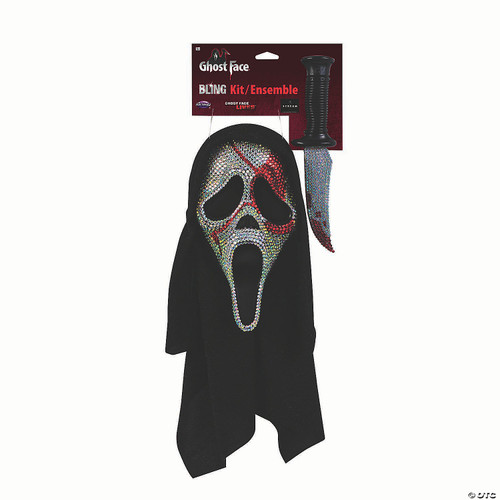 Fun World Ghost Face Bloody Bling Mask and Knife Set