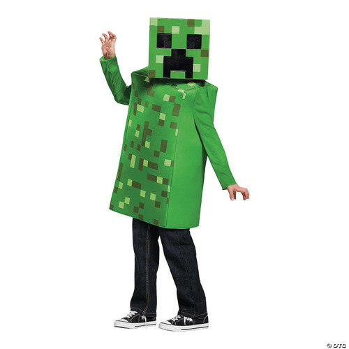 Creeper Classic Minecraft Costume, Green, Medium (7-8)