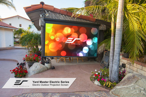NEW Elite Screens OMS100H-ELECTRIC Yard Master Electric Series Projection Screen