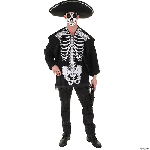 Men's Skeleton Serape Costume - One Size Fits Most