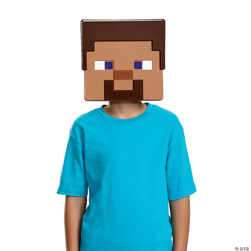 Disguise Minecraft Steve Mask, Official Minecraft 3D Paper Mask with Adjustable