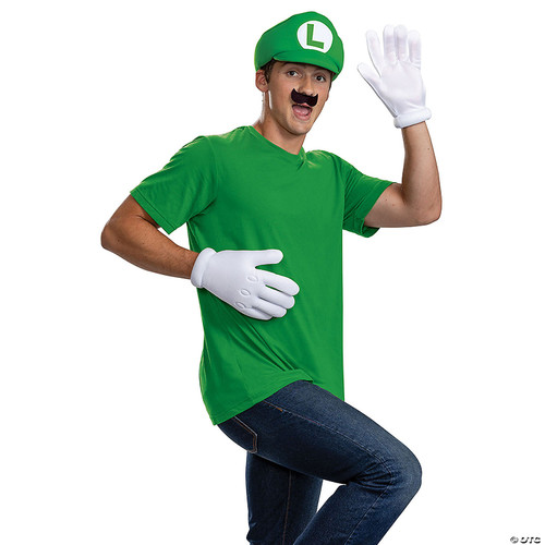 Disguise Luigi Costume Kit, Official Nintendo Super Mario Halloween Costume