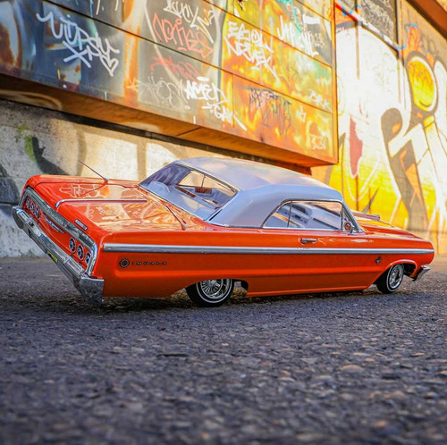 Redcat SixtyFour RC Car 1:10 1964 Chevrolet Impala Hopping Lowrider Orange/White