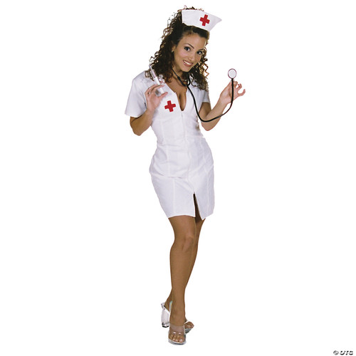 Underwraps Women's Hot Flash, White/Red, Small Costume